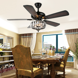 Ventilador de control remoto de conversión moderna de bajo ruido Lámpara integrada Araña Ventilador de cristal Ventilador de techo Luz - Product Image 5