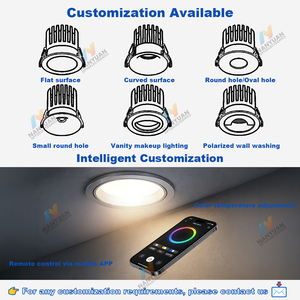 Faretto LED da Incasso Anti-Riflesso con Angolo di Illuminazione a 36°, Dimmerabile 3000K/4000K/5000K, Dissipatore in Alluminio, Alta Luminosità, Focalizzazione per <span class=keywords><strong>Hotel</strong></span> - Product Image 5