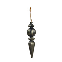 Boîte cadeau de Noël vintage européenne en or noir avec longue finition décorative pour décorations de Noël à suspendre à l'arbre