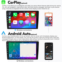 Sistem Navigasi GPS Mobil Layar Sentuh 9 Inci dengan CarPlay 2 Din Android Multimedia Video Player Stereo Frame