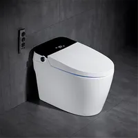 التحكم عن بعد درجة حرارة الماء السيراميك نظام دافق المرحاض الذكية الفاخرة الطابق الدائمة سيفون دافق المرحاض الذكية