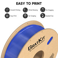 Gratkit printer FDM warna ganda filamen sutra PLA OEM/ODM cetak 3d 1kg 1.75mm/3.0mm perubahan warna ajaib penjualan laris