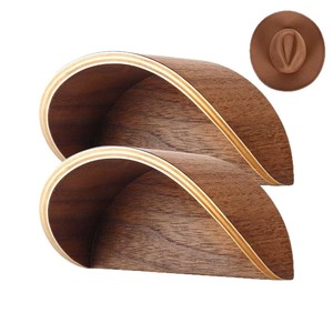 Wooden Cowboy Hat Rack <b>Wall</b> Mounted Simple Round Shape Easy Install Home Use - Product Image 2