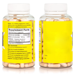 Kapsul Pemutih Kulit Grosir Nikotinamida B3 Kolagen 500mg Kaya Antioksidan Vitamin B3 Niacin Vegan Tidak untuk Bayi Baru Lahir - Product Image 3