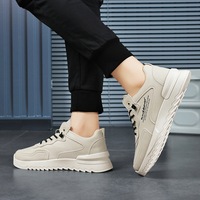 Chaussures de marche élégantes pour hommes, chaussures décontractées, polyvalentes et tendance, cuir durable, chaussures de skateboard personnalisées