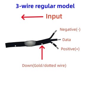 Stringa di Luci LED Pixel Indirizzabili WS2811 RGB IC, 50 LED, Passo 50mm/100mm, DC12V, in Plastica, IP67, con Cavo Verde per Giardino - Product Image 5