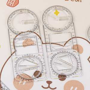 Regla de Geometría Multifuncional de Plástico de 20 cm para Dibujo, Marca HAIJU, para Escuelas Primarias, Secundarias, Preparatorias y de Bachillerato - Product Image 3