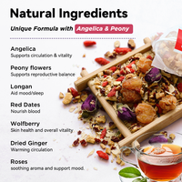 Tisane de Fertilité Utérine Chinaherbs pour Femmes Enceintes, Boisson Saine au Gingembre et à la Rose, Achat Thé Utérin Baie