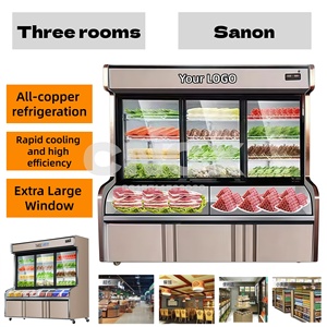 Vitrine Réfrigérée Commerciale pour Glaces et Viandes, Congélateur en Verre pour Bar à Malatang, Station de Service Buffet de Restaurant - Product Image 2