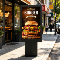Écran de menu numérique extérieur haute définition IK10 de 55 pouces à simple face pour commande efficace en drive-thru