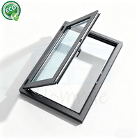 Fenêtre américaine Grand panneau de verre Fenêtre d'auvent en aluminium pour maison Fenêtre à battants certifiée NFRC