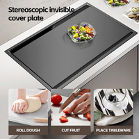 Ensemble complet d'évier de cuisine intelligent CE éviers sous plan multifonction évier de cuisine avec lave-gobelet