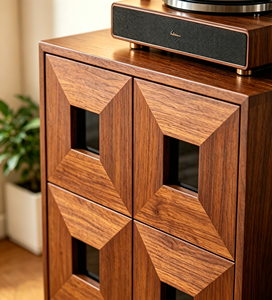 Mueble de Almacenamiento Moderno de Mediados de Siglo con Puertas de Madera para Sala de Estar - Product Image 5
