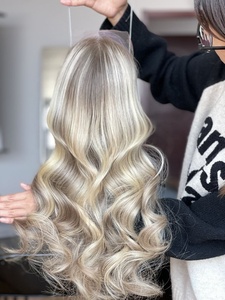 Shy 8*8 นิ้วมินิวิกผมลูกไม้ด้านหน้าT Opperมนุษย์ผมT Opperฟรีส่วน 4*4 ผ้าไหมฐานธรรมชาติHairline Bleach Knots - Product Image 5