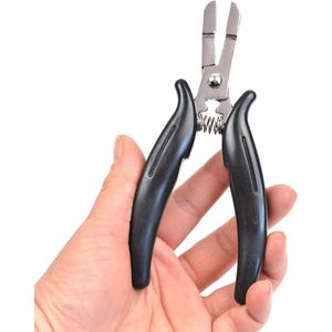 Obexa Hair Extension Pliers Black <b>Thread</b> D Shape Stainless Steel Professional Keratin <b>Tool</b> - Product Image 4
