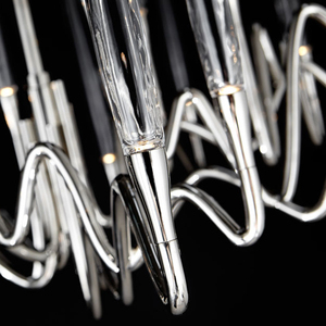 Luce moderna di lusso arte postmoderna classico <span class=keywords><strong>candelabro</strong></span> lampadari per soggiorno appeso installazione a forma lunga lampada centrale - Product Image 4