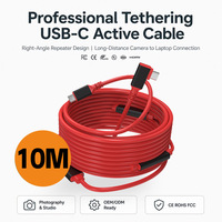 10M 5Gbps USB Tip C Uzatma Tekrarlayıcı Kablosu 90 Derece 33ft Düşük Gecikmeli Esnek TPE Aksiyon ve Spor Kamera Aksesuarları OEM