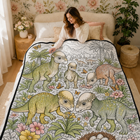Manta de Colorear Lavable y Reutilizable OEM, Mapa del Mundo, Animales, Franela, Manualidades, Arte, para Niños, Actividad Familiar, Regalo Personalizado