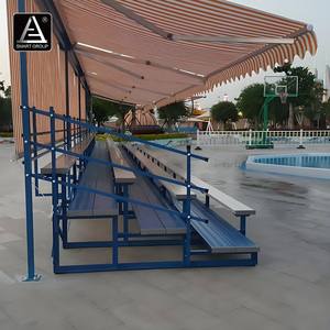 Tribune in Alluminio Portatili con Tetto per Eventi all'Aperto, Gradinate Mobili per Stadi e Impianti Sportivi - Product Image 4