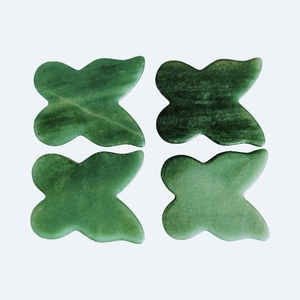 Outils de Gua Sha en pierre d'aventurine de couleur verte, plaque de beauté faciale - Product Image 2