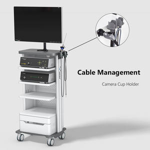 YKD-2101 मोबाइल अस्पताल एंडोस्कोप कार्ट ट्रॉली 3-शेल्फ धातु आधुनिक डिजाइन चीन द्वारा आपूर्ति की गई ऊंचाई समायोज्य सुविधा के साथ - Product Image 3