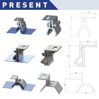 Jinda Klip Lok Winkelklemme Aluminium 6005-T5 Eloxiert Solarmontageklemme 60m/s Windlast 25 Jahre Lebensdauer für 760/820