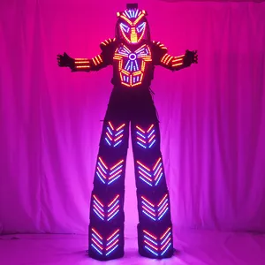 Kryoman's LED Stilts Walker Robot Suit LED Light Robot Clothing Event Performance Wear Costume Disfraz De Robot LED