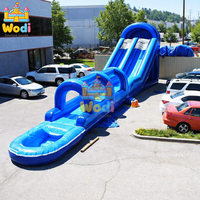 Toboggan aquatique gonflable écologique de 5,5 m de haut pour tout-petits, en PVC souple et sûr de 0,55 mm, conception à faible hauteur, garantie de 3 ans