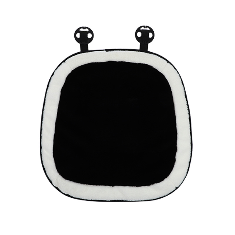 Coussins d'assise en fourrure de lapin à bords blancs (première rangée)