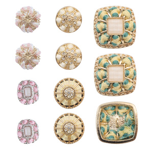 Mới Ngọt Ngào Phong Cách Nút Đa Năng Phụ Kiện May Mặc Kim Loại Cơ Sở Vải Bao Phủ Nút Cho Áo Khoác Phù Hợp Với Cashmere Áo Khoác Lông Thú - Product Image 1