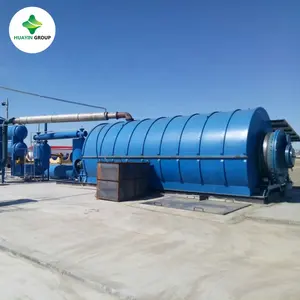 Automatic Small Waste Tyre Plastic Pyrolysis Plant Machine Production Line To Fuel Oil