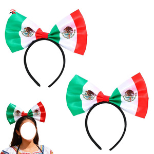 Benvenuti 2026: Fascia per capelli da donna con fiocco, bandiera nazionale USA Messico Canada, per tifosi di calcio, eventi sportivi, <span class=keywords><strong>regalo</strong></span> - Product Image 2