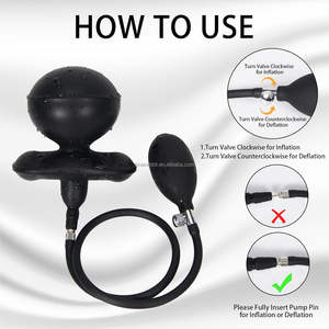 Aufblasbare Schmetterlings-Knebel Großhandel Silikon BDSM Aufblasbarer Erweiterungs-Mundknebel mit Pumpfunktion - Product Image 2