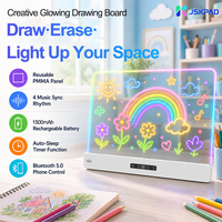 Tableau effaçable lumineux tendance, directement de l'usine, avec Bluetooth 5, 18 modes RVB, synchronisation musicale, rythme LED, pour dessin et mémos