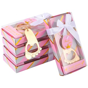 Abridor de Botellas de Cerveza con Pie de Bebé Dorado, Recuerdo Grabado con Láser para Invitados de Boda, Fiesta o Bautizo - Product Image 1