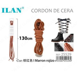 Laccio per scarpe cerato Ilan 130 cm Marron Rojizo per stivali e scarpe - Product Image 2