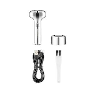 Afeitadora Eléctrica Kemei KM-T1-C, Cuerpo Metálico, Resistente al Agua IPX7, Carga Tipo-C, Cabezal Flotante para Recortar el Vello Facial - Product Image 1