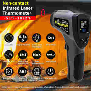 Công nghiệp kỹ thuật số pyrometer nhiệt kế súng không tiếp xúc hồng ngoại LCD hiển thị Nhựa nhiệt độ Meter cho OEM Pin - Product Image 2