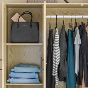 <span class=keywords><strong>Armadio</strong></span> Rustico Moderno Elegante e Robusto <span class=keywords><strong>con</strong></span> Ampio Spazio di Archiviazione, 6 Ante in MDF e Rattan, 2 Cassetti per <span class=keywords><strong>Camera</strong></span> <span class=keywords><strong>da</strong></span> <span class=keywords><strong>Letto</strong></span>, Soggiorno e Hotel - Product Image 4