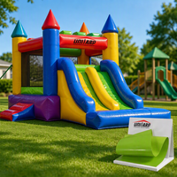 Toiles en PVC enduites de couleur de 0,55 mm pour châteaux gonflables commerciaux, toboggans et maisons combinées