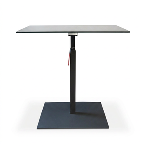 Modern <b>Adjustable</b> <b>Height</b> Dining <b>Table</b> with Tempered Glass Top, Metal <b>Legs</b>, Lift-Up Design, Multifunctional Home Furniture - Product Image 2
