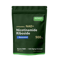 Capsules NAD+ à Marque Blanche OEM, 80 unités, avec Nicotinamide Riboside pour le Soutien du Métabolisme Cellulaire et l'Énergie Cellulaire pour un Vieillissement Sain
