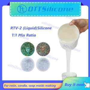 10 ShoreA <span class=keywords><strong>Platinum</strong></span> durci à deux composants en caoutchouc de silicone LIiquid Rtv sans danger pour la fabrication de moules en silicone RTV2 - Product Image 4