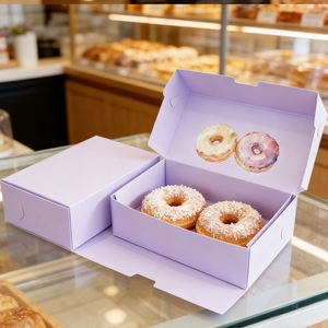 Caja de Embalaje <span class=keywords><strong>para</strong></span> Pastelería, de Cartón Blanco, con Impresión de Logotipo Personalizado, Ecológica, <span class=keywords><strong>para</strong></span> <span class=keywords><strong>Galletas</strong></span>, Postres, Panadería, <span class=keywords><strong>para</strong></span> una Sola Unidad - Product Image 2