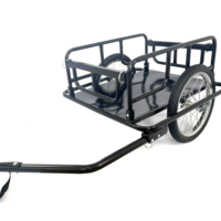 Transporteur de transport pratique remorque de cargaison de vélo avec 2 roues gonflables détachables outils Unity marchandises camping-car moto chariot