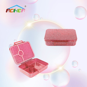 Aohea Tritan étanche à 4 compartiments ressemblant à des récipients en verre pour la préparation de <span class=keywords><strong>repas</strong></span> Conteneur à salade portable Boîte à bento - Product Image 4