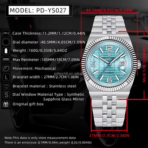 นาฬิกาข้อมือผู้ชาย Pagani Design รุ่น PD-YS027 ยอดนิยม ระบบออโตเมติก ของแท้ กันน้ำลึก พร้อมเข็มเรืองแสง ตัวเรือนสแตนเลส - Product Image 3