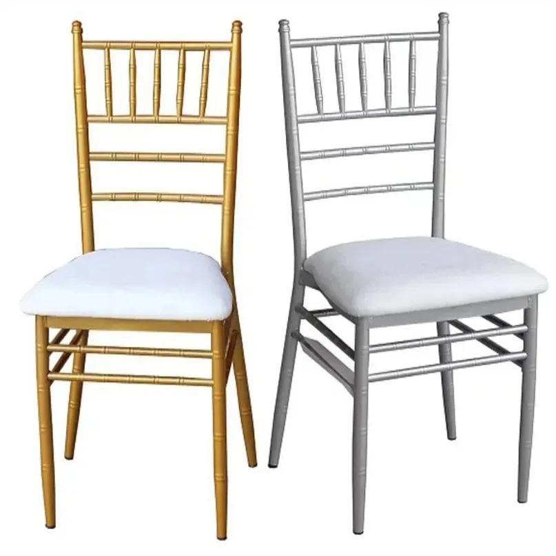 Chaises de banquet Tiffany, chaises d'événement de mariage, chaises de mariage d'hôtel en métal à vendre