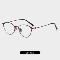 0160 titanio moda diseño Retro hombres mujeres anteojos marco para anteojos ópticos forma ovalada gafas Venta caliente