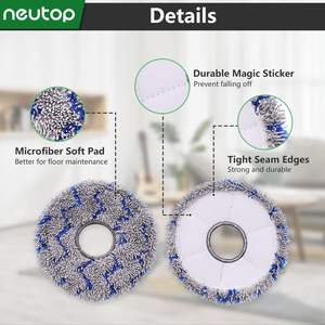 Tampons de vadrouille pour robot aspirateur Ecovacs <span class=keywords><strong>Deebot</strong></span> <span class=keywords><strong>X1</strong></span> X1s /T10/T20/T30/S10 Chiffon de vadrouille lavable Pièces de rechange - Product Image 4